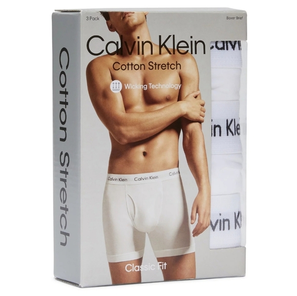Men's Calvin Klein 3-pack Cotton Stretch Boxer Briefs,Black,Size S & M $47.50 - Picture 11 of 15